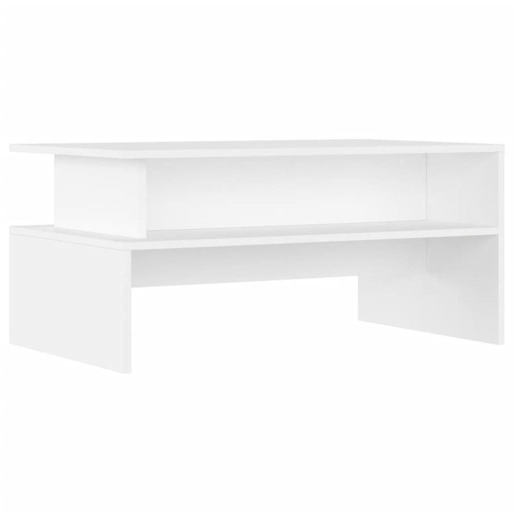 Vidaxl Konferenčný stolík biely 90x55x42,5 cm kompozitné drevo